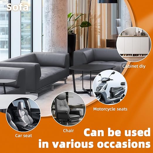 BSZHTECH Leather Repair Tape Self-Adhesive Leather Repair Patch for Couch Furniture Sofas Car Seats Advanced PU Vinyl Leather Repair Kit(Dark Grey,2Pcs 8.2X11 inch)