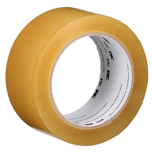 3M Vinyl Tape 764, General Purpose, 2 in x 36 yd, Transparent, 1 Roll, Light Traffic Floor Marking Tape, Social Distancing, Color Coding, Safety, Bundling