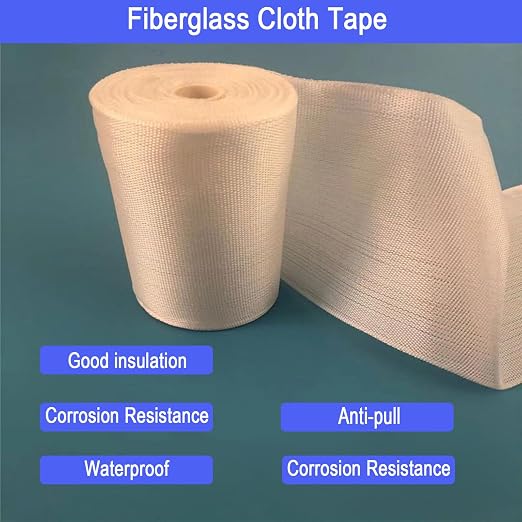 Fiberglass Cloth Roll-2 Inches*99 Feet Non Adhesive Fiberglass Repair Tape Plain Weave Fiberglass Cloth Roll for Joint Repair, Reinforcement, Resin Saturation, Heat-Resistance (2 in x 99 FT)