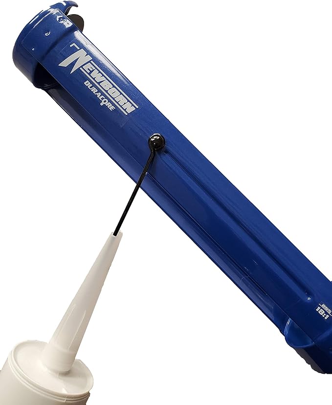Newborn Super Smooth Rod Revolving Frame Caulk Gun, 1/4 Gallon Cartridge, 18:1 Thrust Ratio