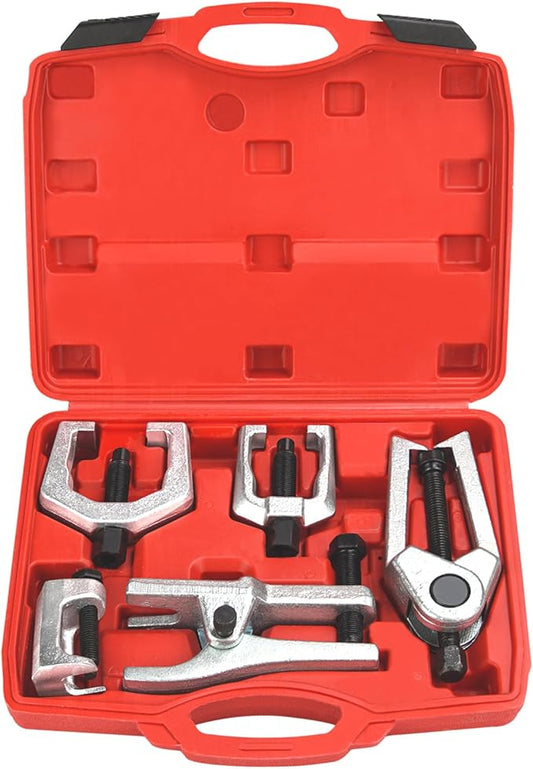 5-in-1 Ball Joint Separator Pitman Arm Puller Tie Rod End Tool Set for Front End Service Tie Rod Removal Tool Splitter Removal Kit