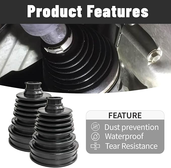 2PCS CV Boot Repair Kit with Expander Tool and Clamps,Silicone CV Axle Boot Repair Kit for 2.32" 2.86" 3.46" Calibers,Universal Tie Rod Boots for Joint Dustproof and Waterproof
