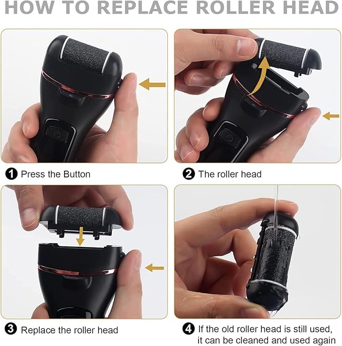 12 Pack Same Coarse Replacement Roller Head for Electric Foot Filer Callus Remover for Feet Pedicure Tools Pedicure Kit Refill Rollers for Cracked Heels and Dead Skin (12pcs Regular Coarse)