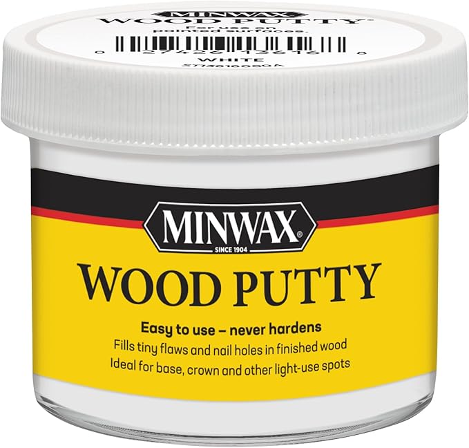 Minwax Wood Putty, White, 3.75 oz.