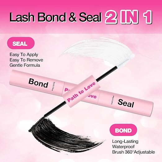 Professional Lash Cluster Glue Kit – 150H Strong Hold Bond & Seal Waterproof Eyelash Glue,Long-Lasting Adhesive for DIY Cluster Lashes,Home Use,Beginners & Pros (Black,3-Pack 2x5ml+5ml+0.24oz)