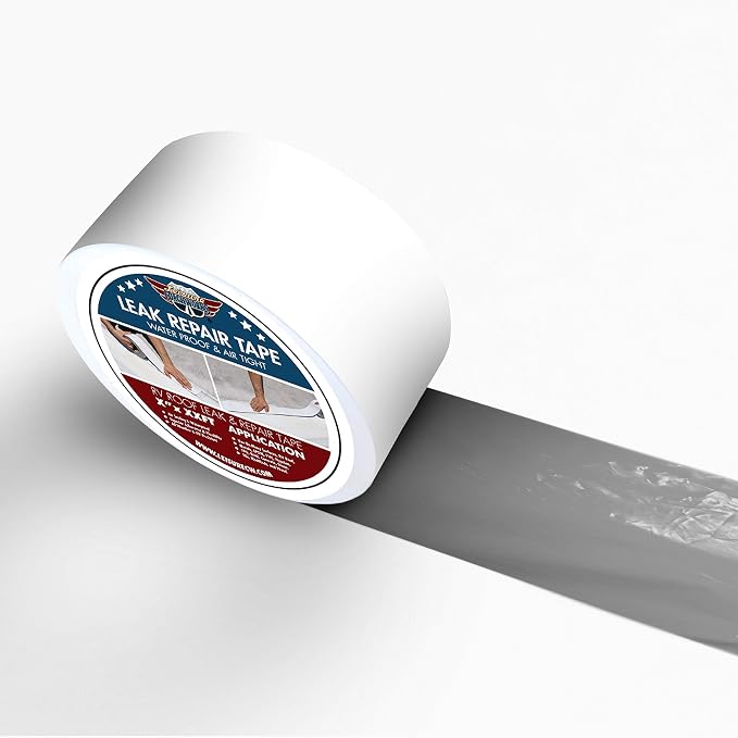 RV Sealant Tape, 4 Inch x 50 Foot RV White Roof Seal Tape UV & Weatherproof Sealant Roofing Tape for RV Repair, Window, Boat Sealing Camper Roof Leaks (50 Foot 4" Tape)