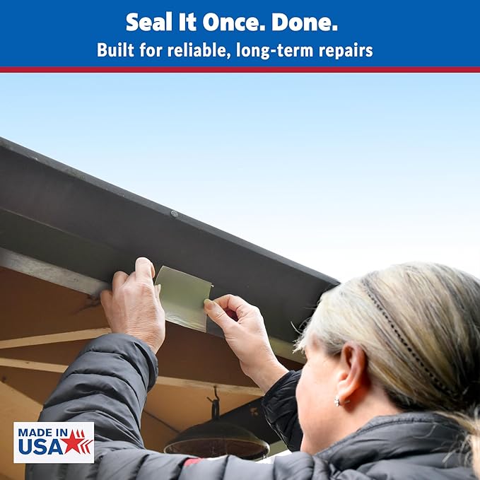 Gaffer Power Clear Butyl Seal Tape 4” x 5 FT – Transparent Waterproof Leak Repair Tape for Roof, Gutters, Pipes & RV – Heavy Duty, Flexible, Weatherproof, Made in USA