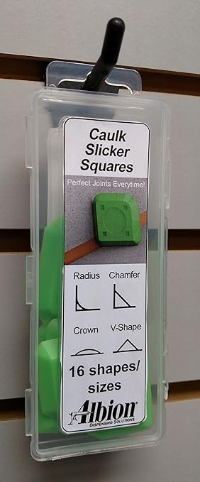 Albion Dispensing Solutions 1158-1 Caulk Slicker Squares 4 Piece Set Polyurethane
