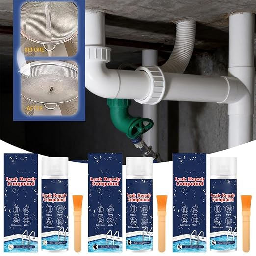 Instant Leak Fix and Waterproofing,Waterproof Leak Repair Cream, Fast Drying Sealant,Instantly Seals Cracks On Roofs,Pipes,Gutters,and Foundations,Indoor Outdoor Use,Long-Lasting Protection