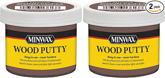 Minwax 13613000 Wood Putty, 3.75 oz, Red Mahogany (Pack of 2)