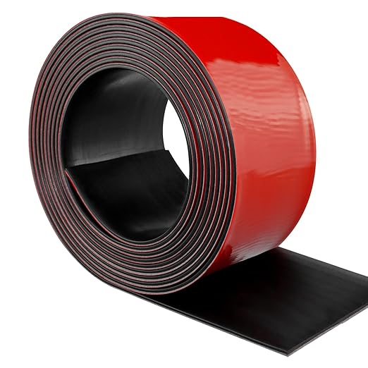 Neoprene Rubber Strips Self Adhesive Solid Rubber Sheets, Rolls & Strips for DIY Gaskets Crafts Pads Seals Warehouse Flooring Neoprene Sheet with Adhesive Backing (4" Wide x 1/16" Thick x 40' Long)