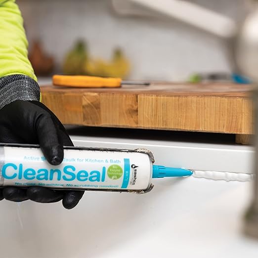 Clean Seal Active Enzyme Caulk, Kitchen & Bath, Almond, 6oz. (Pack 1) (Pack of 2)