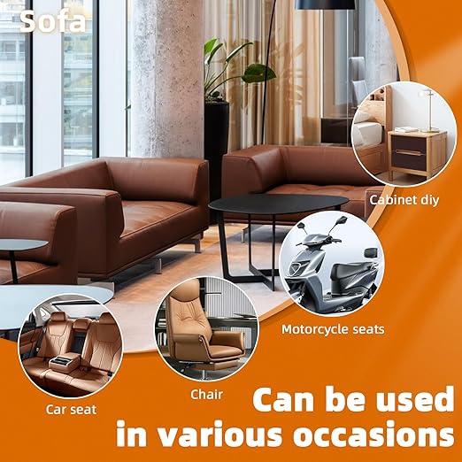BSZHTECH Leather Repair Tape Self-Adhesive Leather Repair Patch for Couch Furniture Sofas Car Seats Advanced PU Vinyl Leather Repair Kit(Dark Coffee,2Pcs 8.2X11 inch)