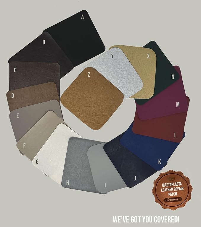 MastaPlasta Premium Leather Repair Patch – 3 Inch Black Circle – Self‑Adhesive, Upholstery‑Grade, Ready‑to‑Use. Your Professional DIY Repair for Couches, Car Interiors, Bags and More