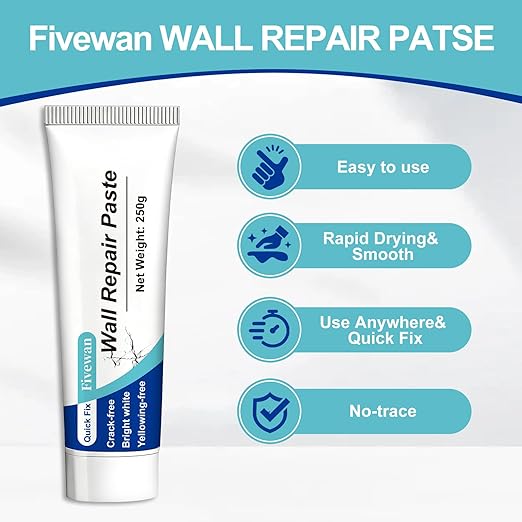 Drywall Repair Kit, Fivewan Wall Mending Agent with Scraper, Wall Patch Repair Kit, Simple Filling of Wall Holes＆Efficient Crack Repair