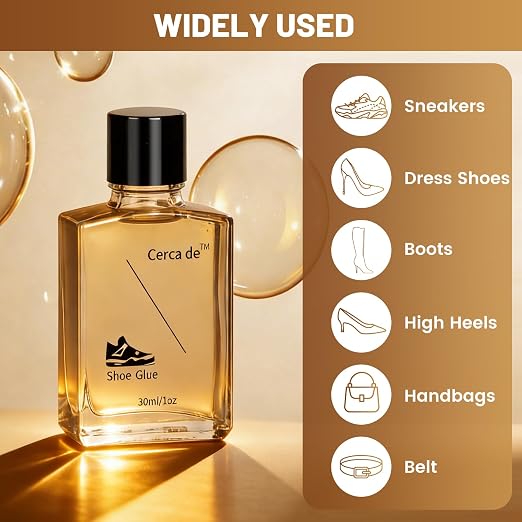 Shoe Glue Heavy Duty，Shoe Sole Repair Adhesive，Clear, Waterproof, high Strength, Strong Shoe Glue for Sneakers, Leather Shoes, Hiking Shoes, Boots, Sandals, 1oz.