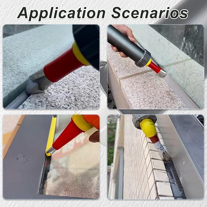 Upgrade Caulking Nozzles Tips Caulk Finisher Kit Caulk Gun Tips with Connection Bases Replacement with Brush