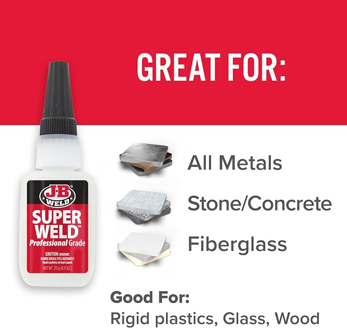 J-B Weld Superglue 20g 2 Pack - SuperWeld Professional Grade