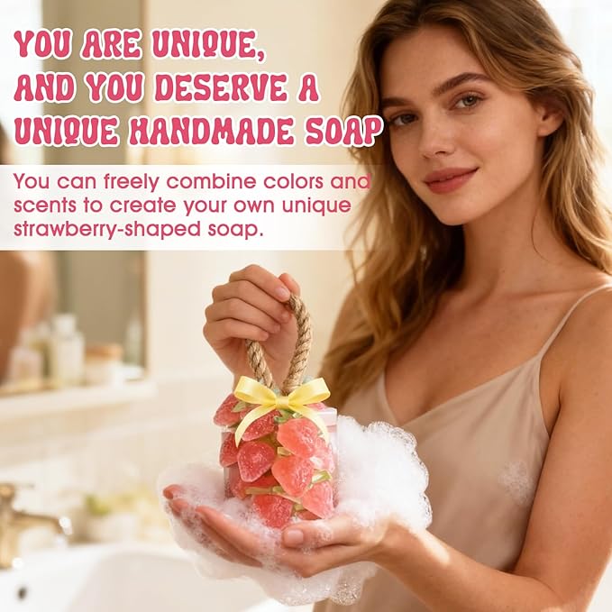 OverZyn Soap Kits Making for Adults, Soap Making Kits, Soap Kit, Includes Soaps Base, Silicone Molds, Pigments and Essential Oils, DIY Melting and Pouring soap Making Kit for Adults and Children