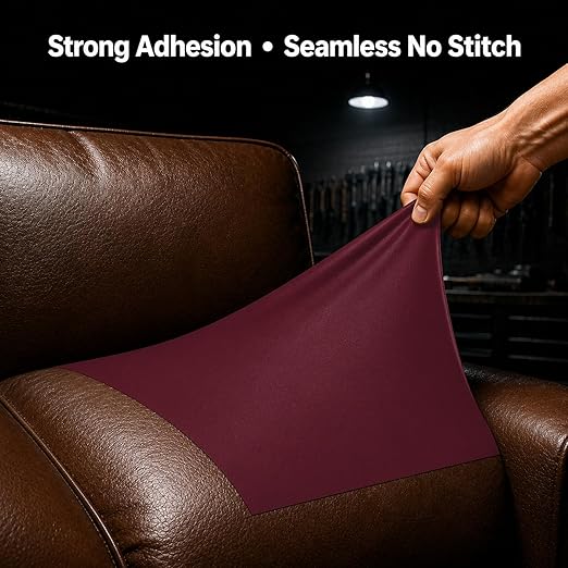 BSZHTECH Leather Repair Tape, Self-Adhesive Leather Repair Patch for Couch Furniture Sofas Car Seats, Advanced PU Vinyl Leather Repair Kit(Brown, 23.6X79 inch)