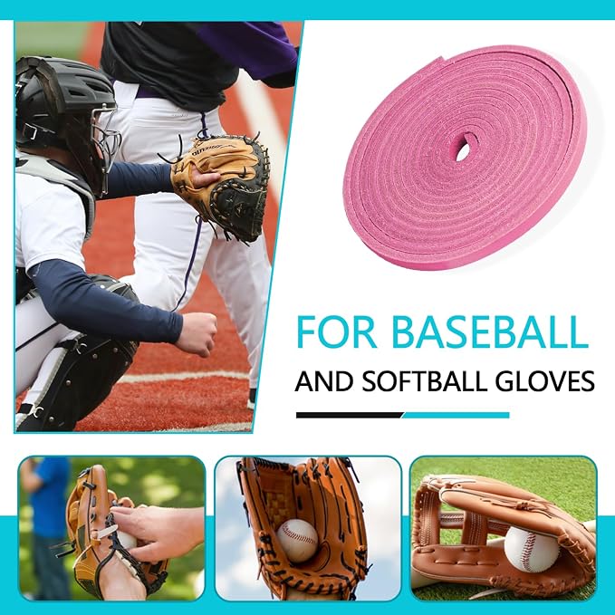 Baseball Glove Lace, Mitt Lace Repair Kit Softball 2 Leather Laces and 2 Lacing Needles for Catcher's Glove
