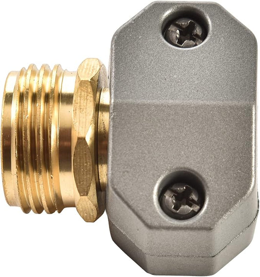 Zinc and Brass Male Clamp Coupling,Fits 3/4" or 5/8" Garden Hose Repair Fitting