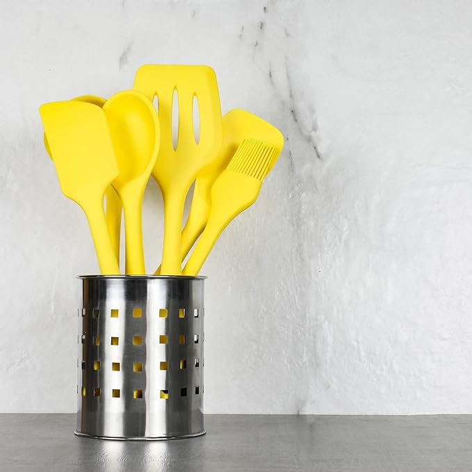 Chef Craft Premium Silicone Spoon Spatula, 11.5 inch, Yellow