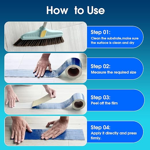Blue Duct Tape Heavy Duty Waterproof for Solar Pool Cover Patch 2in x 16ft | Weatherproof Sealing Tape, Strong Adhesive UV Resistant Leak Repair Tape, All Weather Tape for Pool Liner, Roof, RV Awning