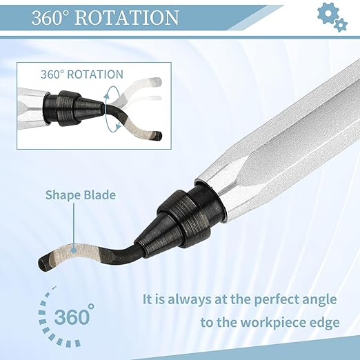 Deburring Tool with 12 HSS Blades, 12 High-Speed Steel Blades for 3D Prints, Metal, PVC & Plastic