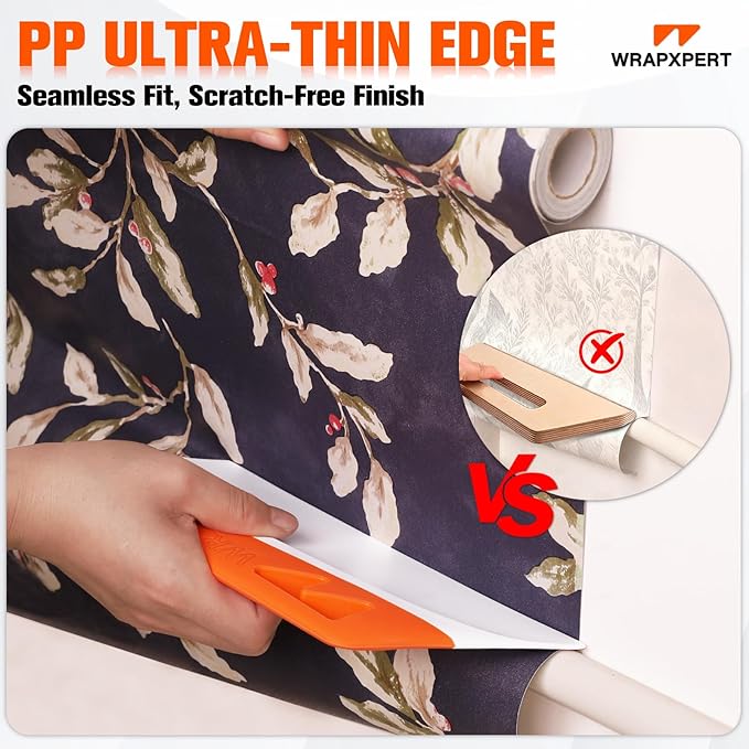 WRAPXPERT Window Film Tools, Window Privacy Film & Peel and Stick Wallpaper Tool Kit, 4-in-1 DIY Starter Set with Smoothing Squeegee, Utility Knife and Blades & 180ml Adjustable Spray Bottle