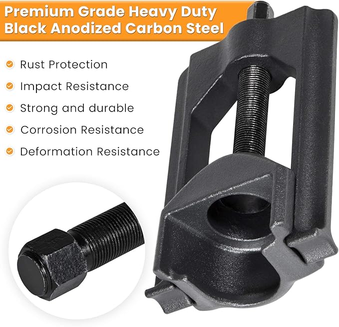 E-cowlboy 10102 Heavy-Duty Universal Joint Puller Class 6-8 & 5192 Bearing Cup Installer Tool Automotive U Joint Puller for 1.5" to 2.2" Bearing Cups (Black)