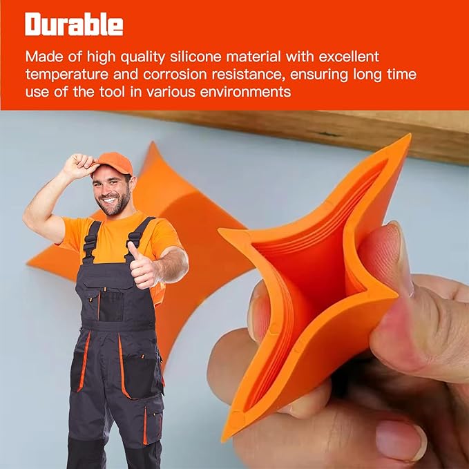 Silicone Caulking Tool Set,Caulking Tools,Reusable Caulk Finishing Tool,Silicone Applicator for Kitchen,Bathroom,Floor and Wall(2 PCS)