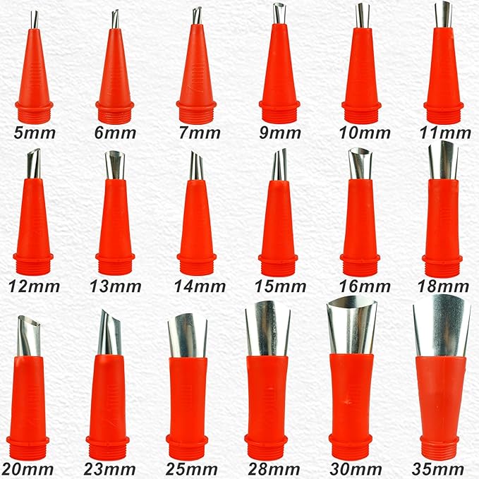 Caulking Kit Chalking Nozzles Tips Caulk Finisher Kit with Connection Bases Replacement 32 Pieces