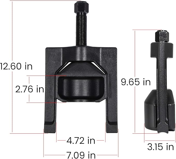 E-cowlboy 10102 Heavy-Duty Universal Joint Puller Class 6-8 & 5192 Bearing Cup Installer Tool Automotive U Joint Puller for 1.5" to 2.2" Bearing Cups (Black)
