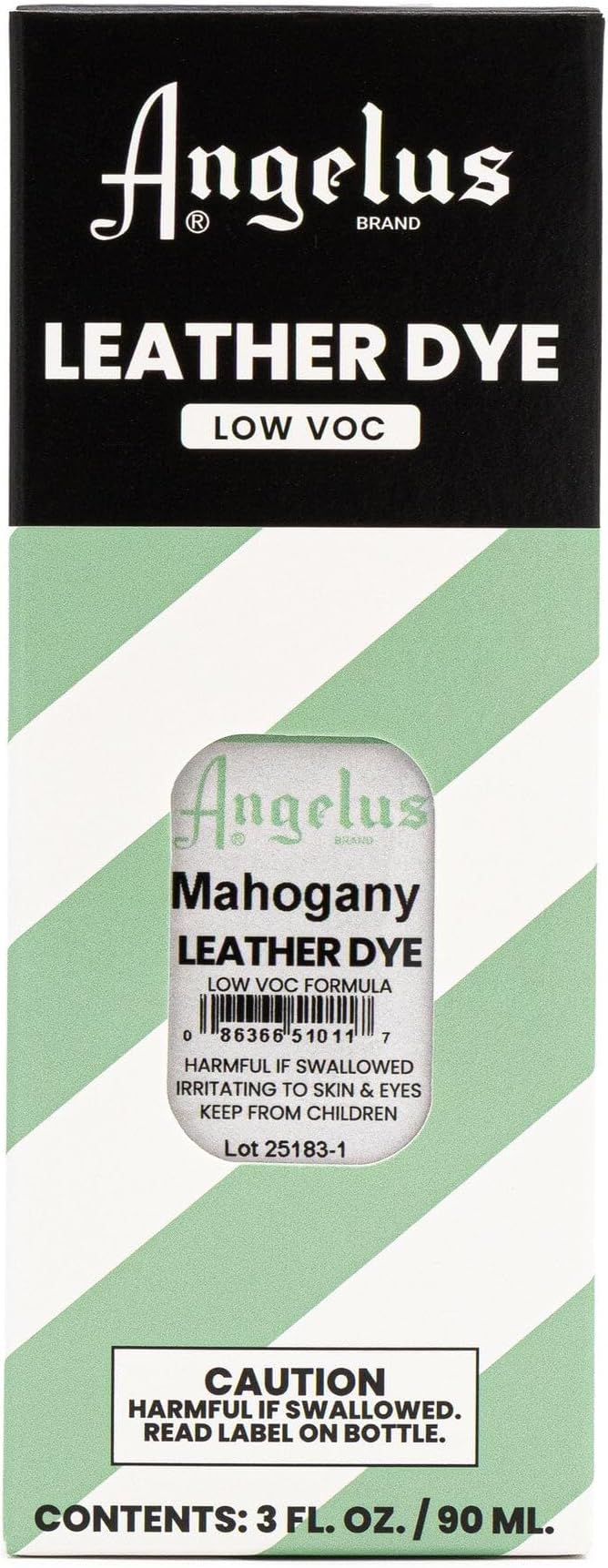 Angelus Leather Dye - Flexible Leather Dye for Shoes, Boots, Bags, Crafts, Furniture, & More 3oz, Dauber Included (Mahogany)