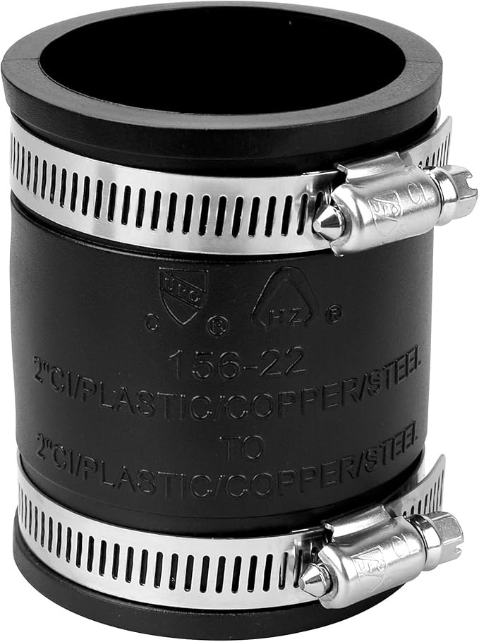 Flexible PVC Pipe Coupling Fit for 2 Inch Nominal Pipe (Outer Diameter 2.4 Inch), Replacement Flexible PVC Condensate Pipes Coupling