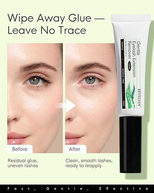 BEYELIAN Eyelash Extension Remover Cream, Light Aloe Flavor Cream,Eyelash Adhesive Remover, Professional Eyelash Extensions Remover for Salon