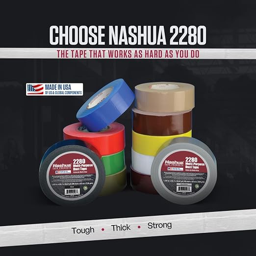 Nashua 2280 Silver Duct Tape, All Purpose, Water Resistant, 2.83 Inch x 60 yds, 1 Roll
