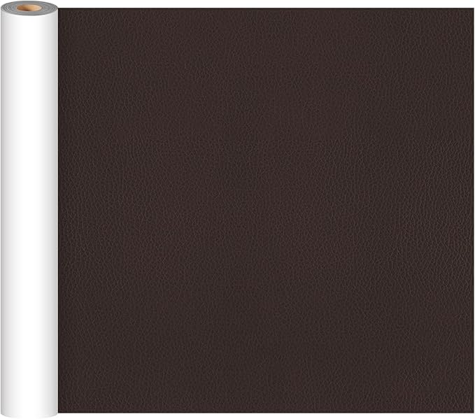 CHEIGHY Leather Repair Kit Self Adhesive Leather Repair Patch for Furniture 15.7X79 inch Vinyl Repair Kit for Couches Car Seats Sofa Office Chair Belt Jackets (Dark Coffee)