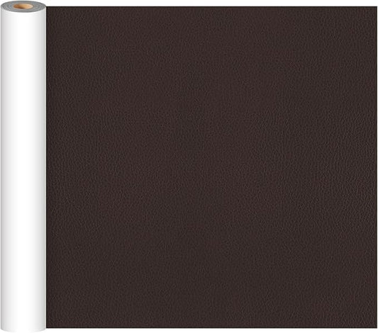 CHEIGHY Leather Repair Kit Self Adhesive Leather Repair Patch for Furniture 15.7X79 inch Vinyl Repair Kit for Couches Car Seats Sofa Office Chair Belt Jackets (Dark Coffee)