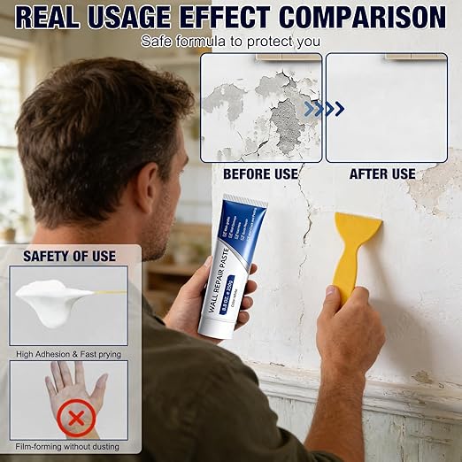 2Pcs Drywall Repair Kit,Quick Drying Wall Mending Agent, Wall Repair Paste Tube - Wall Repair Paste,for Holes & Cracks, Multi-Functional Drywall Patch Paste Repair Kit for DIY Home Fix