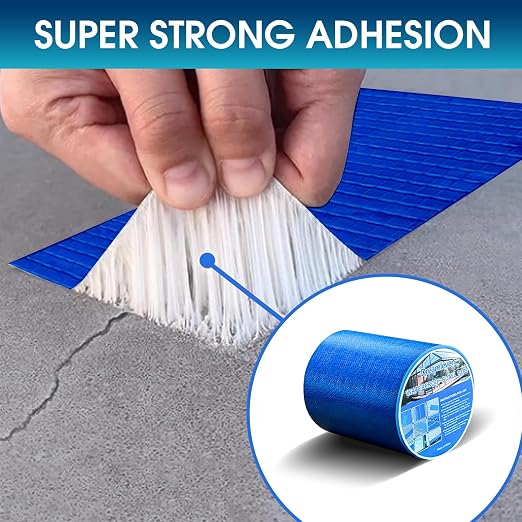 Blue Duct Tape Heavy Duty Waterproof for Solar Pool Cover Patch 2in x 16ft | Weatherproof Sealing Tape, Strong Adhesive UV Resistant Leak Repair Tape, All Weather Tape for Pool Liner, Roof, RV Awning
