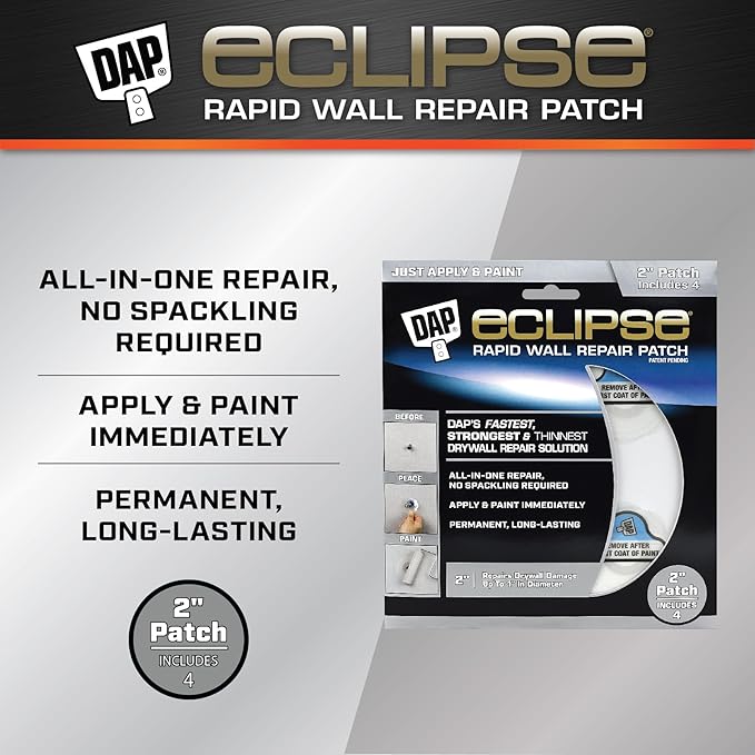 DAP Eclipse Rapid Wall Repair Patch, 2 in, 4 Pack (7079809161)