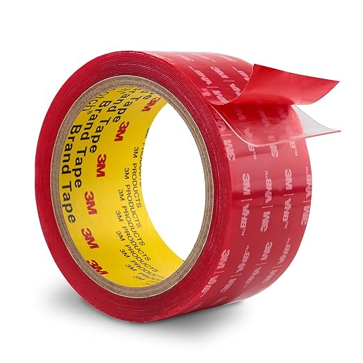 3M Double Sided Tape 2" x15.4Ft, Clear 4905 Heavy Duty Mounting Adhesive Waterproof Foam Tape for Home Office Car Deco, 0.02in Thick