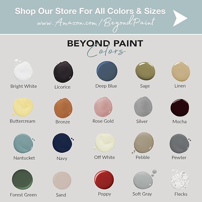 Beyond Paint Countertop Makeover Kit with Paint, Sealer, Flecks and Tools for Countertops, Bright White