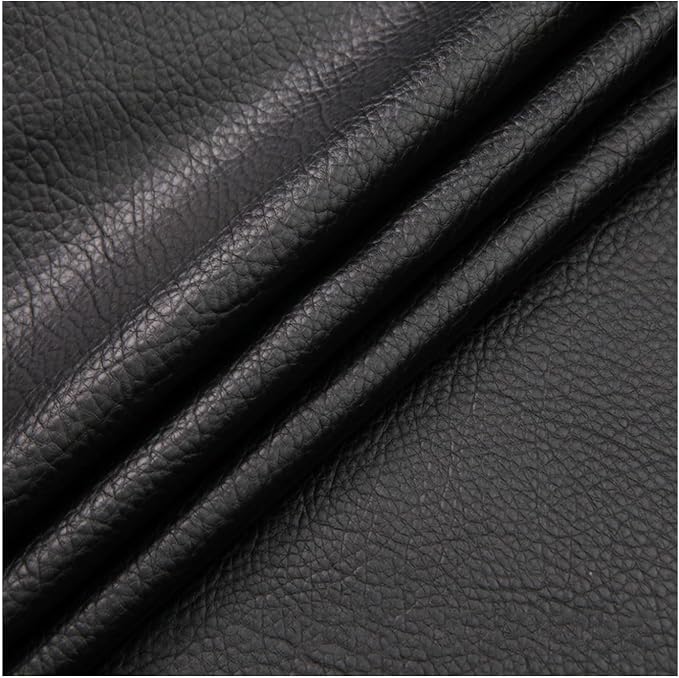 Self Adhesive Leather PU Fabric Leather Repair Patch 100x138cm Multicolor Available Anti Scratch Leather Tape Upholstery Vinyl Sticker for Couch Sofas Furniture Drivers Seat(Black)