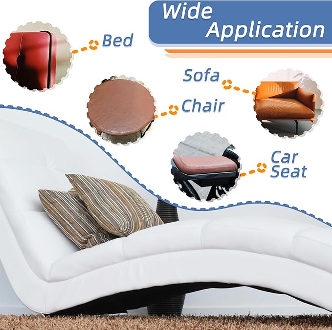 Self Adhesive Faux Leather Repair Patch,1Roll 15x78 Inch Leather Repair Tape for Furniture,Couch Tape for Couches,Bed,Car Seats,Chair,Brown
