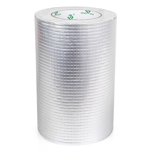 BOMEI PACK Butyl Tape, Waterproof 1.5mm x 8" W X 16.4'L, Multi-Use Leak Repair for Boat and Pipe Sealing, HVAC Ducts, Roof Crack, RV, Awning, Window Sealing, Upgraded Leak Proof Butyl, 1Pack