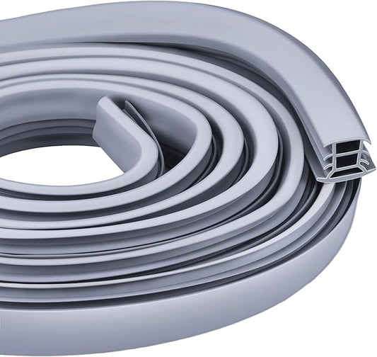 Flexible EPDM Rubber Strip (15 ft Long and 1-1/2 inch Wide, Suitable for 1-1/4“ to 1-1/2”) for Concrete Crack Repair and Replacement - Weather and Aging Resistant Expansion Joint Filler for Driveways