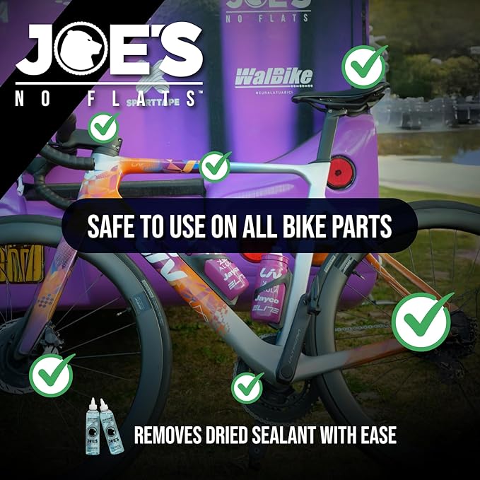 JOE'S NO FLATS Sealant Remover - 8oz - Easily Remove Tubeless Sealant from Frame, Rim, and Other Bike Parts